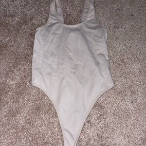 Bozzolo White Bodysuit One Piece Minimalist Design